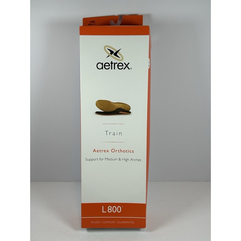 Aetrex Mens Train L800 Orthotics Men's 11 New In box